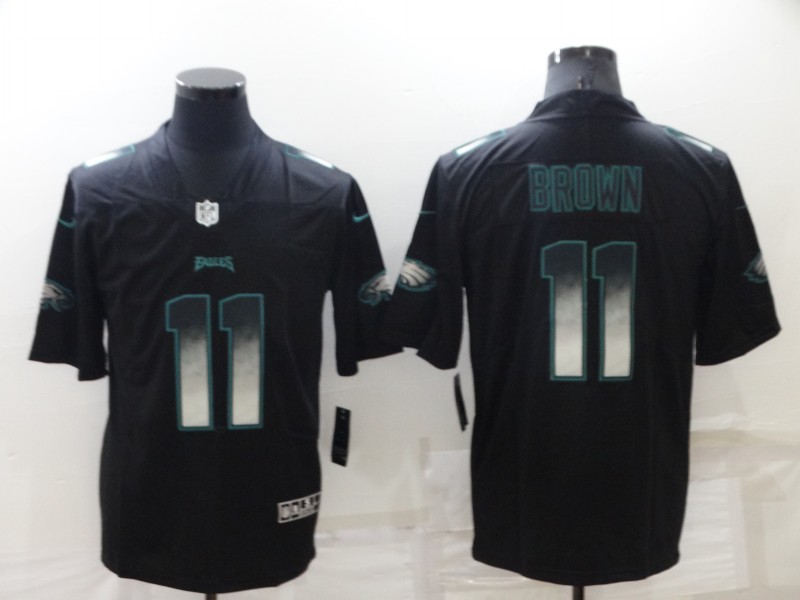 Men's Philadelphia Eagles #11 A.J. Brown Black Jersey